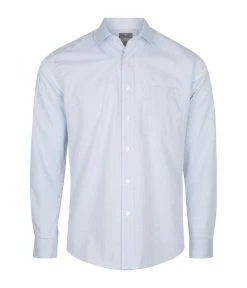 Gloweave Mens Square Textured Long Sleeve Shirt - Silver