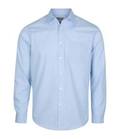 Gloweave Mens Puppy Tooth Long Sleeve Shirt - Sky