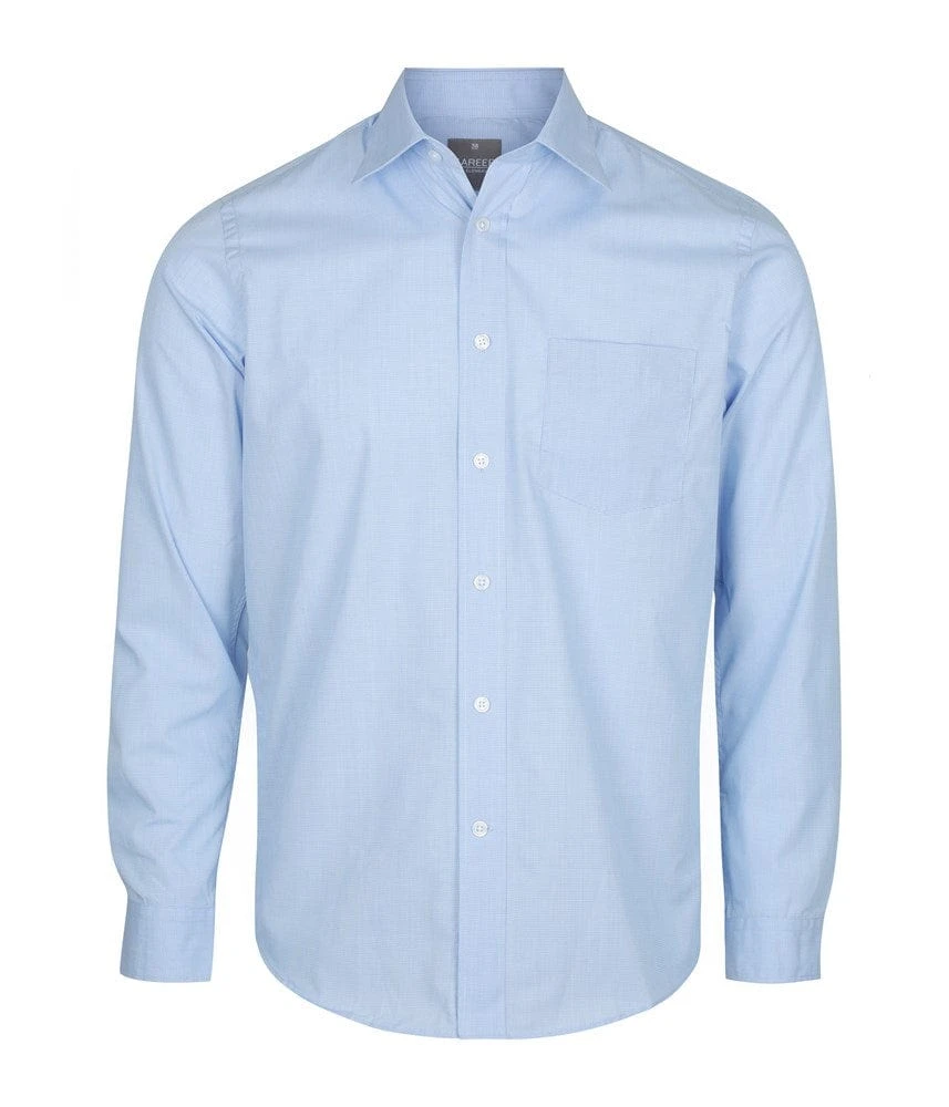 Gloweave Mens Puppy Tooth Long Sleeve Shirt - Sky 1 Gloweave Mens Puppy Tooth Long Sleeve Shirt - Sky