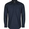 Gloweave Mens Premium Poplin Long Sleeve Shirt - Navy