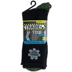 Tradies Tradie Mens 3PK Cotton Work Sock