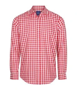 Gloweave Mens Royal Oxford Long Sleeve Shirt - Red
