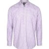 Gloweave Mens Oxford Check Long Sleeve Shirt - Lilac