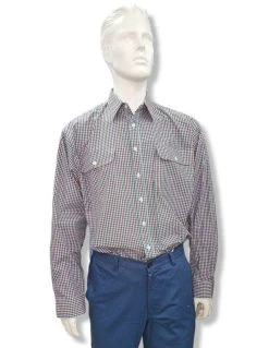 Bisley Mens Long Sleeve Small Check - Green