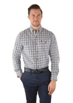 Thomas Cook Mens Stephens Check Double Pocket Shirt