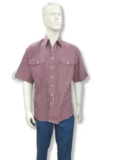Bisley Mens Mini Red Check Shirt