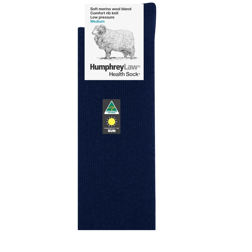 Humphrey Law Mens 60% Finer Merino Wool Ribbed Sock - Image 3