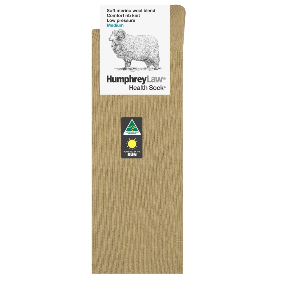 Humphrey Law Mens 60% Finer Merino Wool Ribbed Sock - Image 2