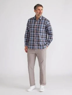 Breakaway Mens Kendrow Oxford Shirt -RM Williams Store BA62117 SEA KELP 0335