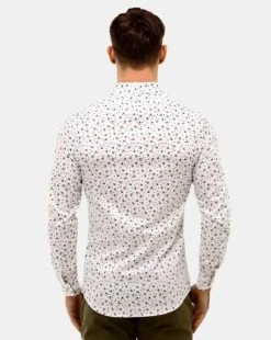 Brooksfield Mens Floral Print Slim Fit Dress Shirt 5 Brooksfield Mens Floral Print Slim Fit Dress Shirt -RM Williams Store BFC2022 203