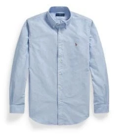 Ralph Lauren Mens Custom Fit Oxford Shirt - Blue 1 Ralph Lauren Mens Custom Fit Oxford Shirt - Blue