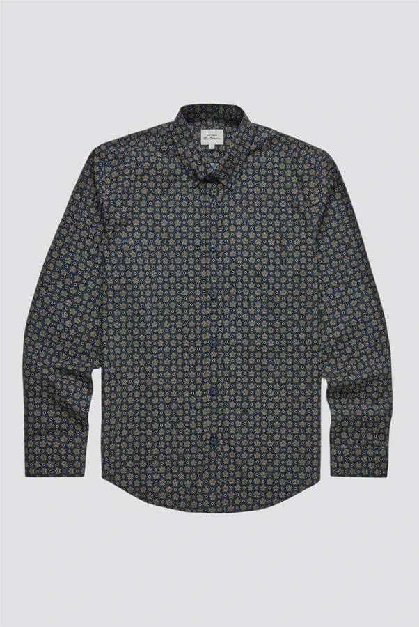 Ben Sherman Foulard Print Shirt - Sunflower