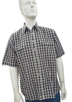 Bisley Mens Seersucker Shirt - Dark Check