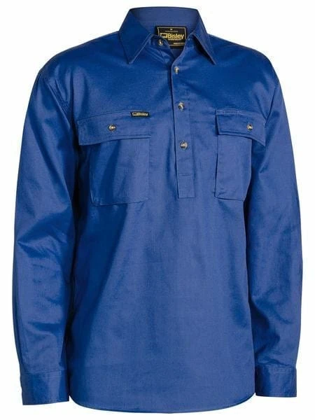 Bisley Closed Front Cotton Drill Shirt - Long Sleeve - Image 6