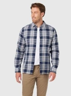 Blazer Mens Jayden Long Sleeve Brushed Check Shirt