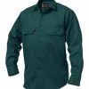 King Gee Long Sleeve Open Front Drill Shirt