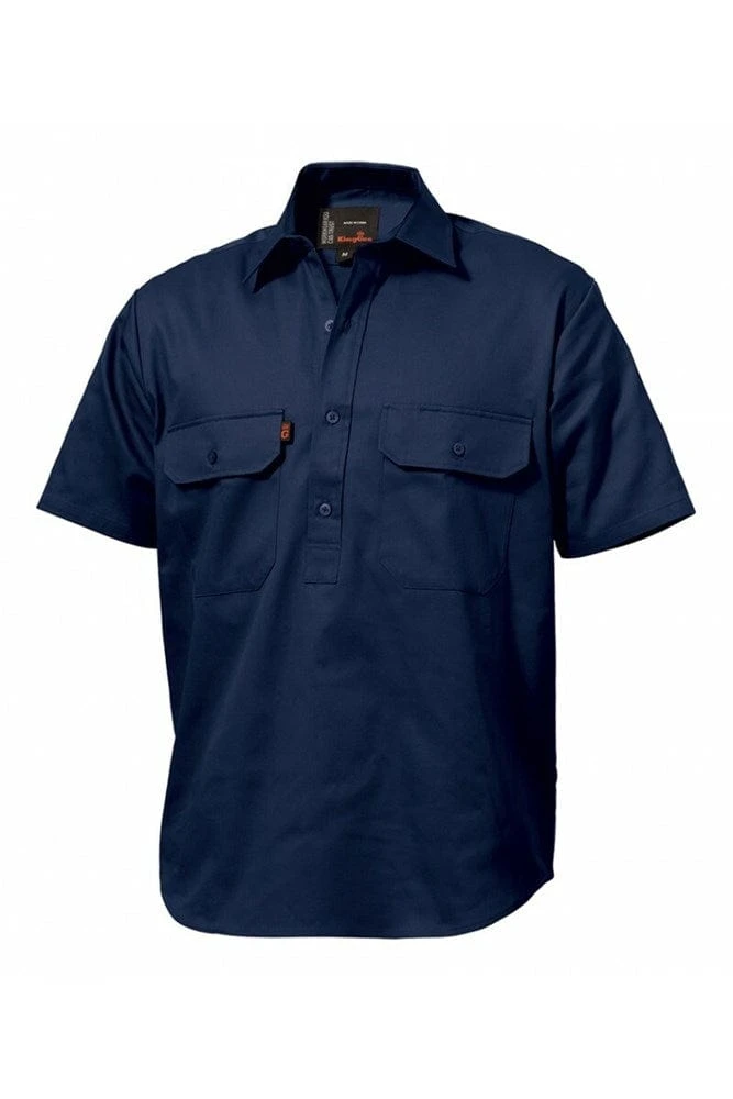 King Gee Short Sleeve Closed Front Drill Shirt - Image 2