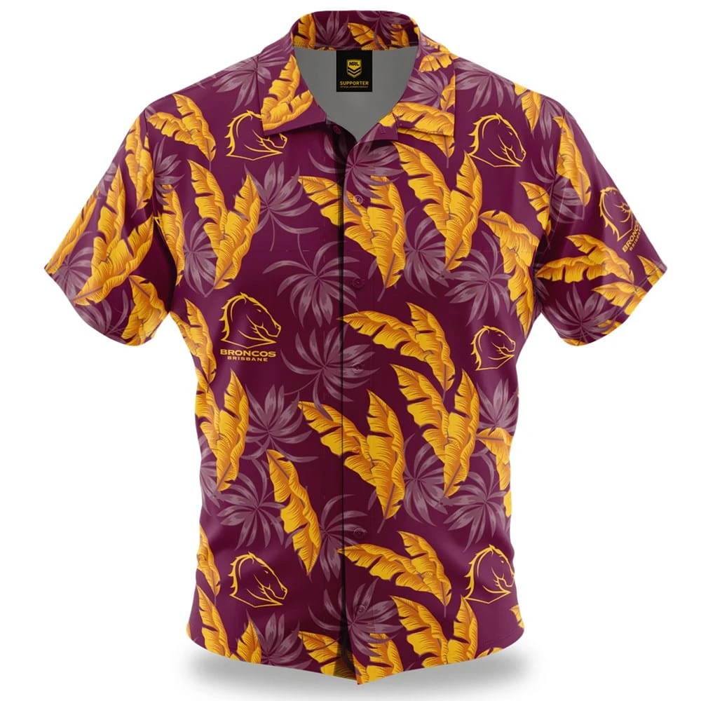 Ashtabula NRL 'Paradise' Hawaiian Shirt - Broncos