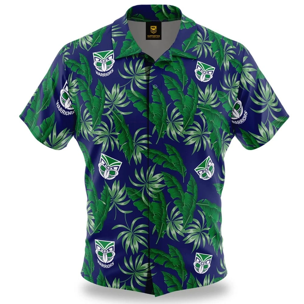 Ashtabula NRL 'Paradise' Hawaiian Shirt - Warriors