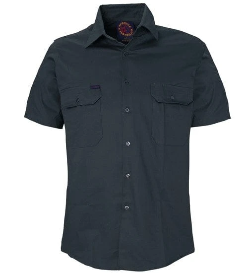 Ritemate Mens Open Front Short Sleeve Shirt - Image 3