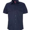 Ritemate Mens Open Front Short Sleeve Shirt
