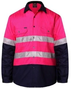 Ritemate 2 Tone Open Front Shirt L/S 3M Tape 8 Ritemate 2 Tone Open Front Shirt L/S 3M Tape -RM Williams Store RM1050R 2