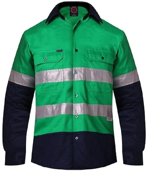 Ritemate 2 Tone Open Front Shirt L/S 3M Tape 2 Ritemate 2 Tone Open Front Shirt L/S 3M Tape - Image 2