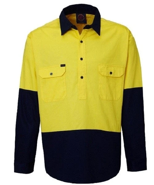 Ritemate Closed Front L/S 2 Tone Shirt - Image 2