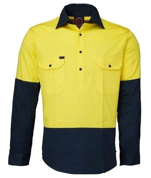 Ritemate Closed Front L/S 2 Tone Shirt - Image 3