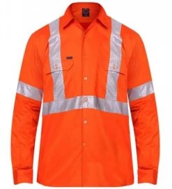 Ritemate Mens Open Front L/S 3M Tape "X" Design