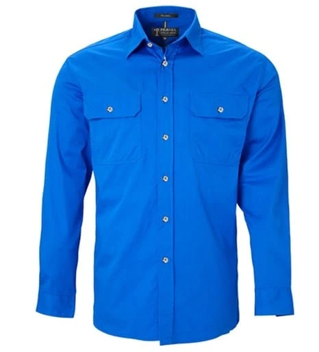 Ritemate Mens Pilbara Open Front L/S Shirt - Image 5