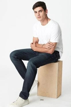 Mavi Mens Marcus Deep Brushed White Edge Comfort Jeans