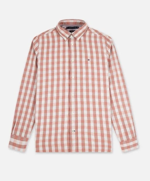 Tommy Hilfiger Mens Linen Gingham RF Shirt - Image 5