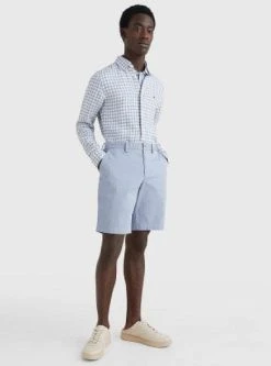 Tommy Hilfiger Mens Linen Gingham RF Shirt
