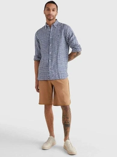 Tommy Hilfiger Mens Linen Gingham RF Shirt - Image 4