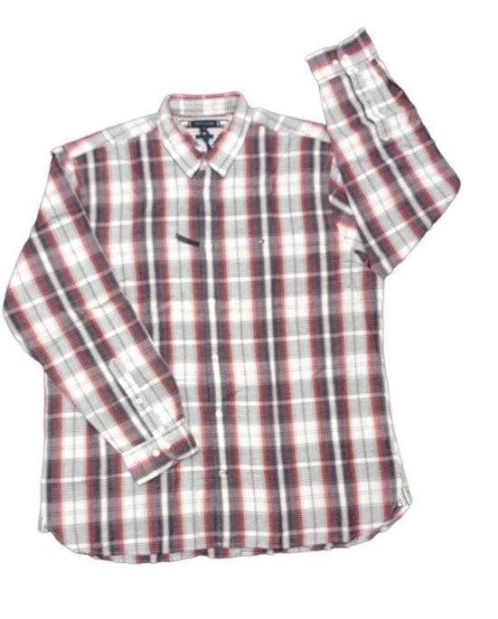Tommy Hilfiger Mens Cotton Linen Shaded CHK RF Shirt 1 Tommy Hilfiger Mens Cotton Linen Shaded CHK RF Shirt