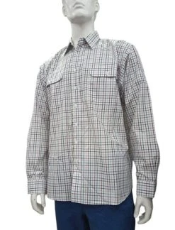 Bisley Mens Long Sleeve Small Check - Brown