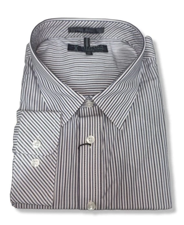 Pilbara Mens Stripe Dual Pocket Long Sleeve Shirt