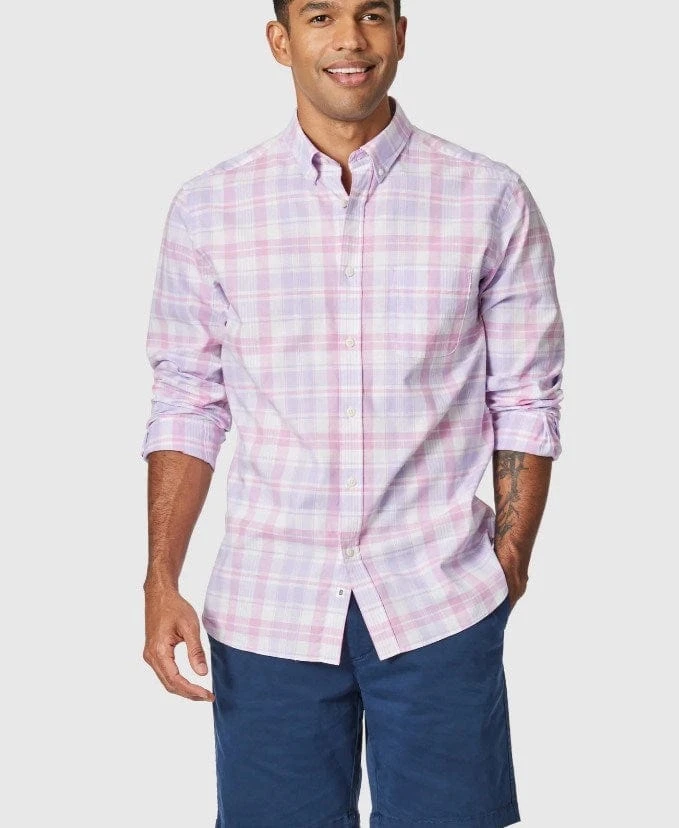 Blazer Mens Purple Alec Long Sleeve Check Shirt 1 Blazer Mens Purple Alec Long Sleeve Check Shirt