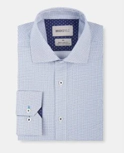 Brooksfield Mens Stretch Shirt - White