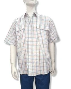 Bisley Mens White Check Shirt