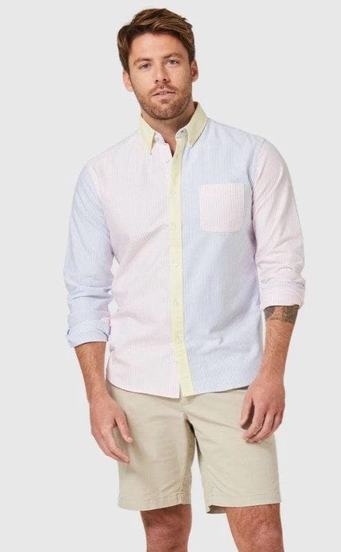 Mens Blazer Ray Long Sleeve Oxford Panel Shirt 1 Mens Blazer Ray Long Sleeve Oxford Panel Shirt