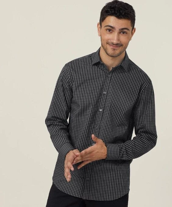 NNT Mens Fine Check Avignon Long Sleeve Shirt Classic Fit 1 NNT Mens Fine Check Avignon Long Sleeve Shirt Classic Fit