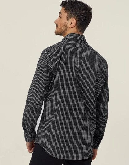 NNT Mens Fine Check Avignon Long Sleeve Shirt Classic Fit 2 NNT Mens Fine Check Avignon Long Sleeve Shirt Classic Fit - Image 2