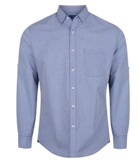 Gloweave Mens Westgarm Gingham Long Sleeve Slim Fit Shirt 2 Gloweave Mens Westgarm Gingham Long Sleeve Slim Fit Shirt - Image 2