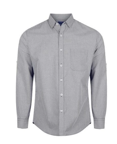 Gloweave Mens Westgarm Gingham Long Sleeve Slim Fit Shirt 4 Gloweave Mens Westgarm Gingham Long Sleeve Slim Fit Shirt - Image 4