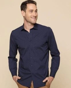 Gloweave Soho Mens Dot Print Long Shirt