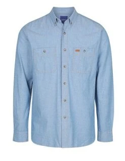 Alternative view of Gloweave Mens Icon Industrial Chambray Long Sleeve Shirt