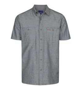 Alternative view of Gloweave Mens Icon Industrial Chambray Short Sleeve