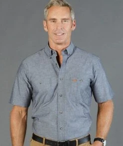 Gloweave Mens Icon Industrial Chambray Short Sleeve
